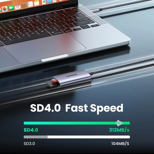 UGREEN Card Reader SD4.0 312MB/s USB-C to SD MicroSD TF For Laptop Phone Macbook - Picture 2 of 11