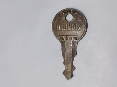 ILLINOIS Lock Key # G349 G 349 Slot Machine Jukebox Wallbox Arcade Coin-op