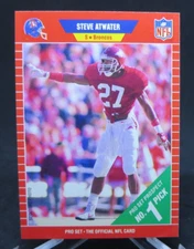 1989 Pro Set Steve Atwater Denver Broncos RC #492 PACK FRESH #4