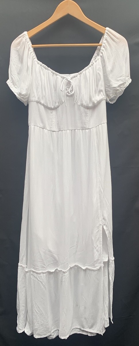 hollister white dress Women's Babydoll Sweater Mini and ruffle straps Women's 2-in-1 Convertible Maxi Skirt