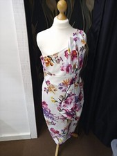 One Shoulder Sleeveless Party Floral Scuba Dress Size 10