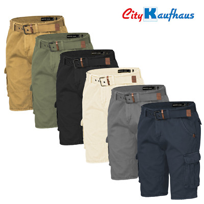 Indicode Herren Shorts Bermuda Kjeld Cargoshorts inkl. Gürtel Baumwolle