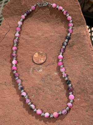 Genuine Persian Jade stone 4mm bead necklace with hypoallergenic surgical steel