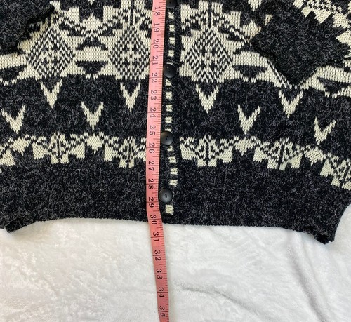Vintage 80s Mcgregor Cardigan Black/White 4XL - Picture 3 of 7