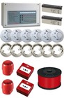 C-Tech / Apollo Wired Conventional 4 Zone Fire Alarm Kit with Fireproof Cable