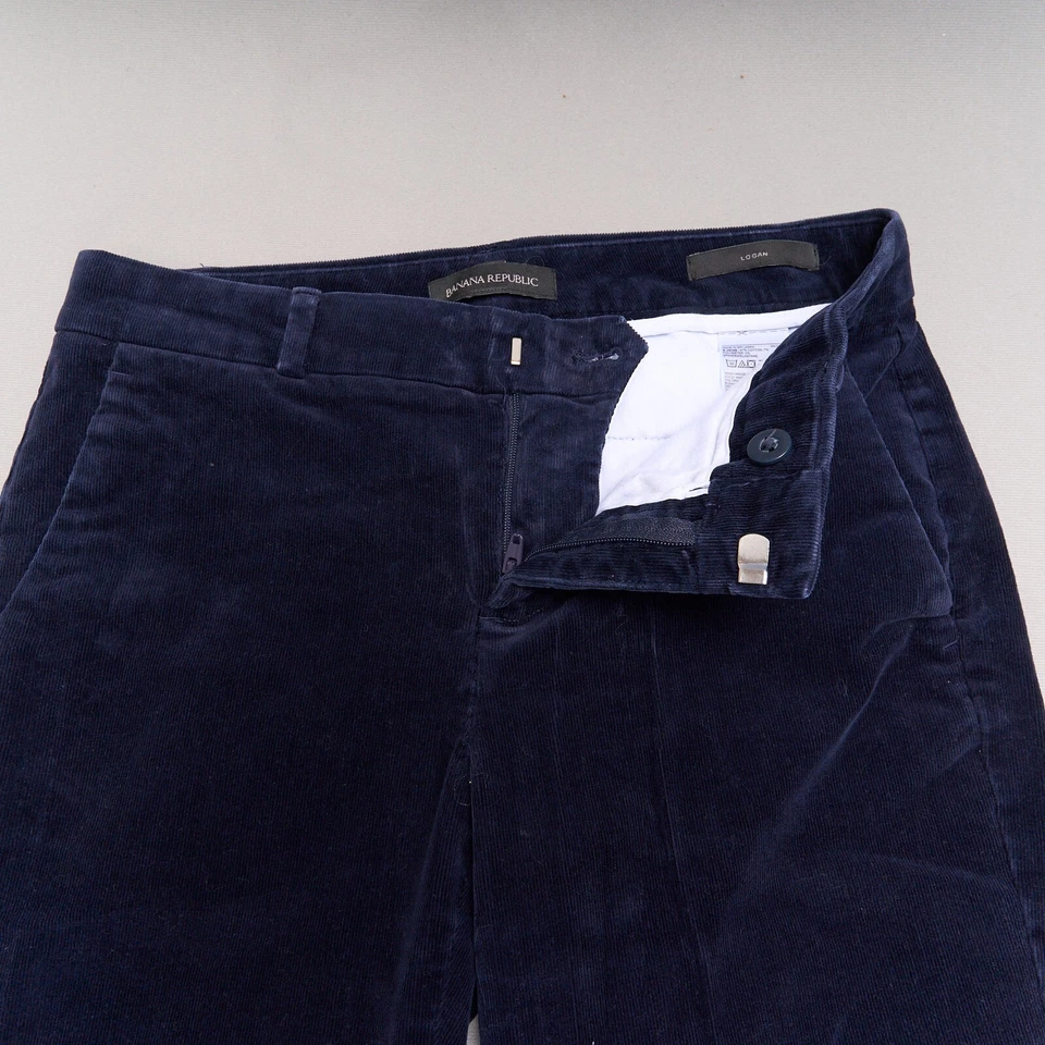 Pantalones de pana Banana Republic Logan para mujer 0 azul estilo chino 27x31 Foto 2 de 4