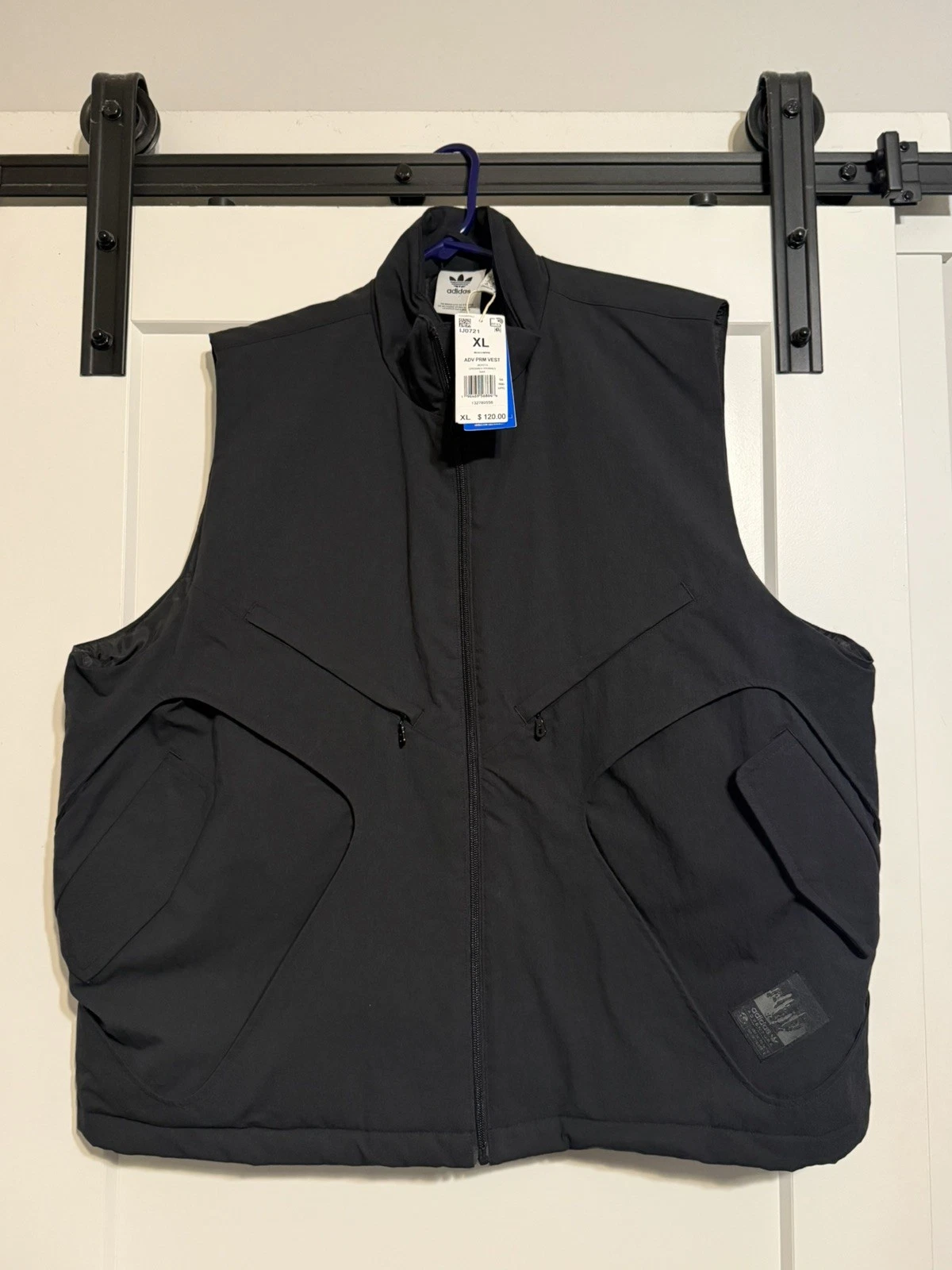 🔥ADIDAS PRIME BLACK VEST FULL ZIP. JACKET SIZE XL MEN NWT $120.00