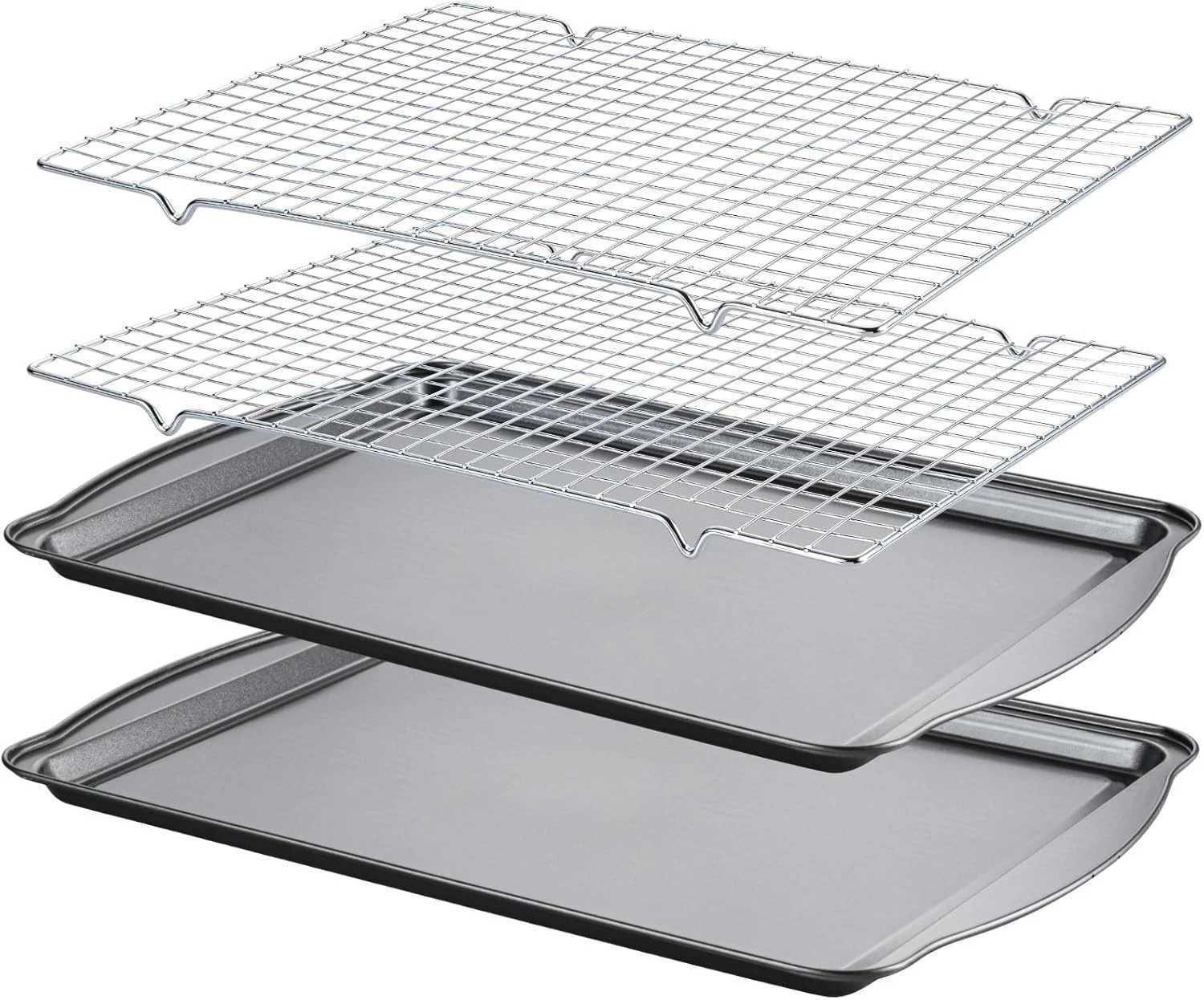Baking Sheet W/ Cooling Racks Carbon Steel Cookie Sheets Baking Nonstick
Opens in a new window or ta