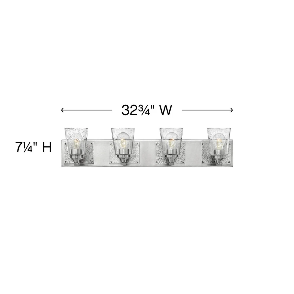 Arandela de banheiro Hinkley Lighting 51824 Jackson 4 luzes 33"W - Bronze - Imagem 3 de 4