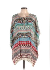 NWT Johnny Was Lightweight Tunic Short Kimono 100 Silk Poncho Top L