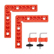 2Pcs Corner Clamp 90 Degree Right 4 Inch Angle Clamp Set, Orange
