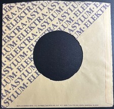 Elektra /Asylum gray/red 45rpm commercial/company sleeves: Lot of 4