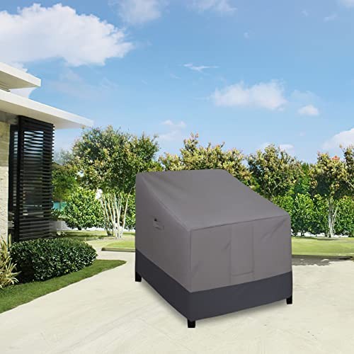 Funda Silla Exterior Impermeable, Resistente Paquete de 2-35Wx38Dx31H Gris/Gris Oscuro - Imagen 2 de 6