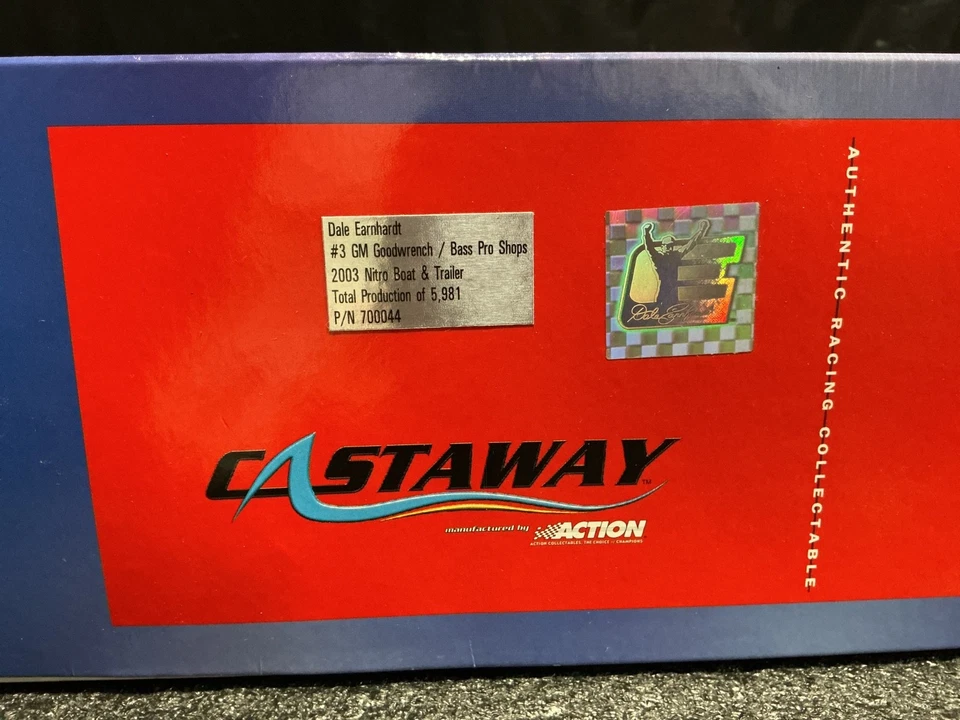 1:24 CASTAWAY NITRO DALE EARNHARDT #3 BASS PRO SHOPS 2003  BOAT AND TRAILER - Image 2 of 4