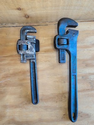 Vintage Pipe Wrench Lot 10'' Trimo Alloy  14'' Walco Walworth Stillson Made In USA