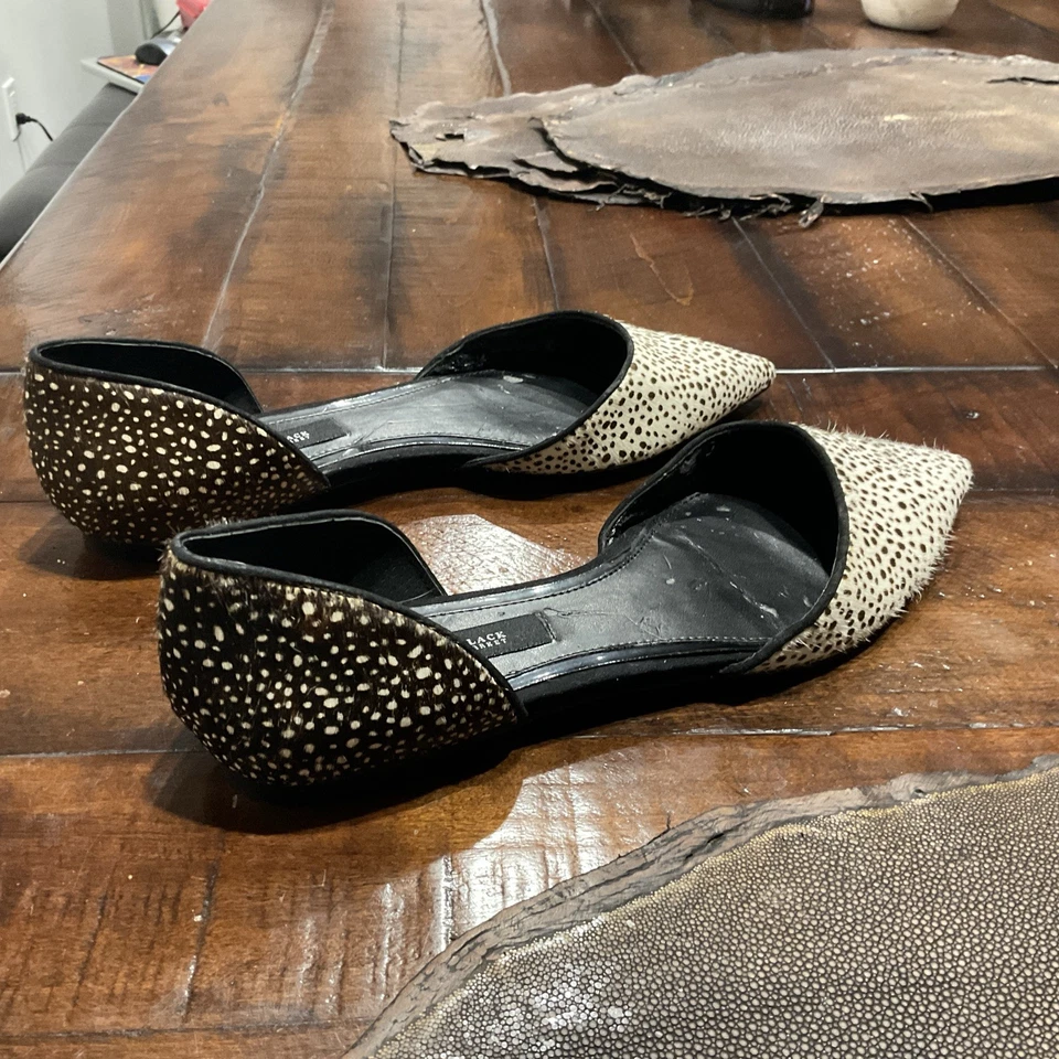 Planos de pelo de becerro del mercado negro de la Casa Blanca con estampado de animales 9,5 Foto 3 de 3