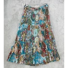 Christopher & Banks Skirt Women Large Pheasant Maxi Crinkle Floral Boho Western