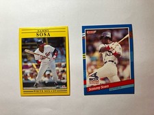 Sammy Sosa Both Donruss And Fleer 1991 DOB Error Cards NR