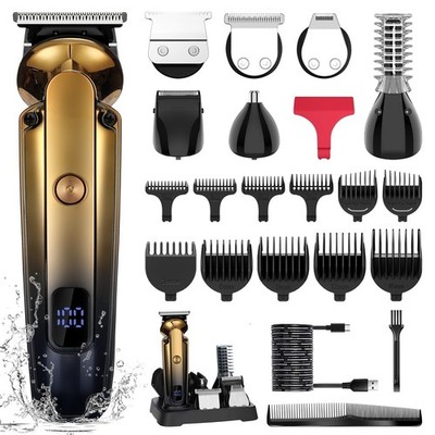 Haarschneidemaschine Profi Herren 6 in 1 Haarschneider Friseur Elektro Set Kabellos