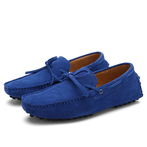 Men Suede Loafers Soft Moccasins Casual Shoes Driving Flat Penny Sneakers Yellow - Picture 21 of 33