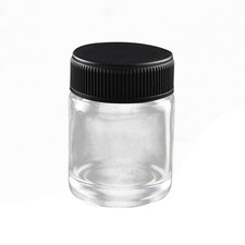 22 Airbrush with Caps Glass Bottles Paint Cup Mixing Clear Jar
