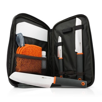 Gsi Outdoors Santoku Knife Set Compact 6-Piece Camping Chef Knife Kit Cutting