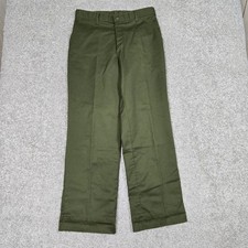 Vintage Boy Scouts of America BSA Pants Mens 32x32 Green Cotton Twill Uniform