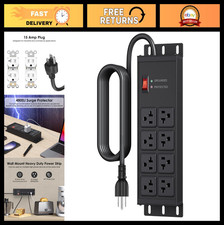 Heavy Duty 8-Outlet Surge Protector Power Str...