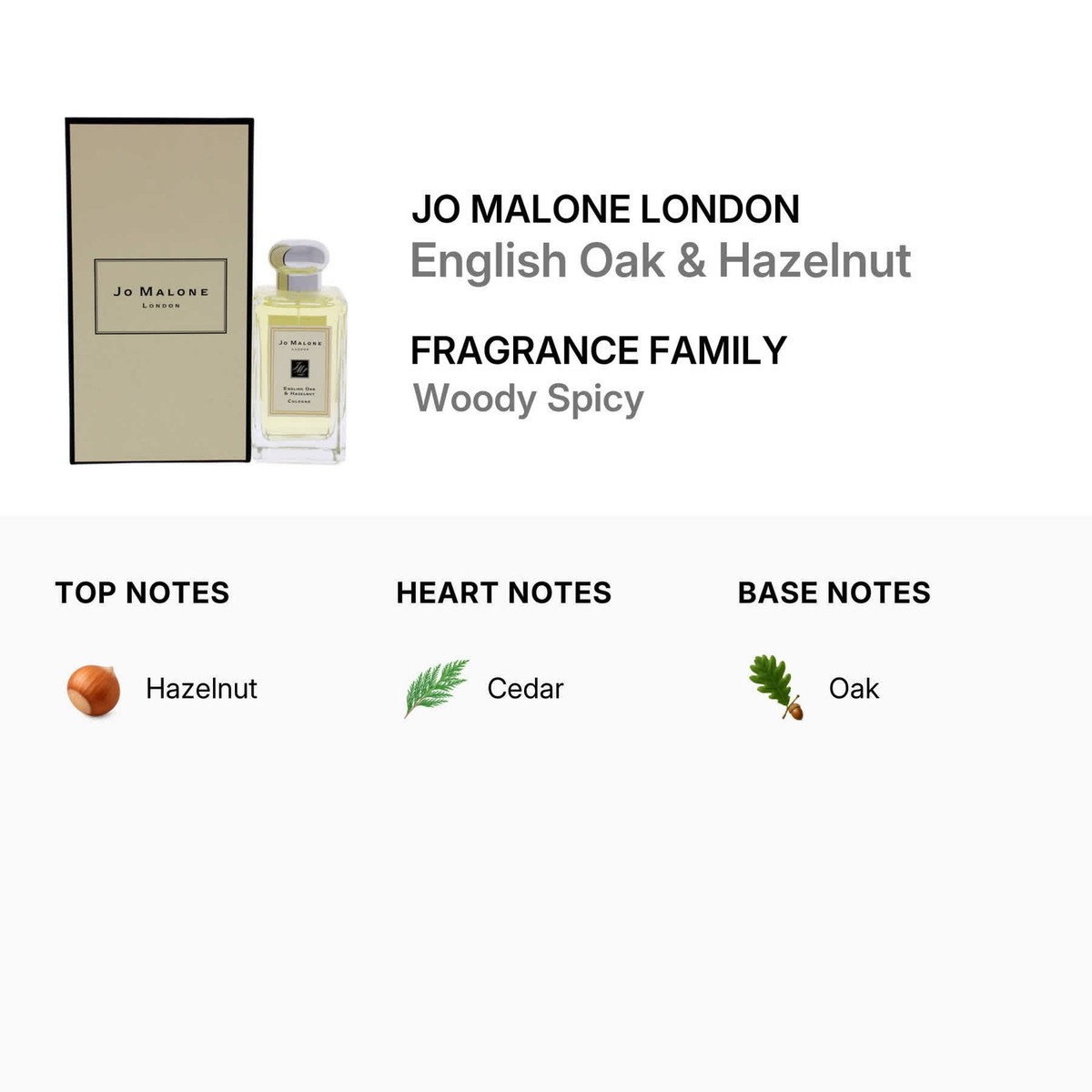 Jo Malone English Oak & Hazelnut Cologne Spray, 3.4 Oz for sale