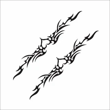 2Pcs Vinyl Sticker Accessories Waterproof Decals For Car Body Window Side Door