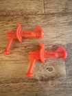 Vtg 1983 MOTU Man-E-Faces Orange Gun Pistol Weapon Accessory He-Man (Lot of 2)