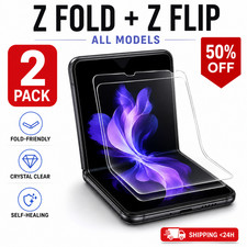 2PK HYDROGEL Screen Protector Samsung Galaxy Z Flip 7 6 5 Front Inner Ultra HD