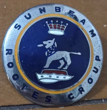 Vintage Sunbeam Alpine Rootes Group 2.50" Emblem Badge Enamel 1950s 1960s