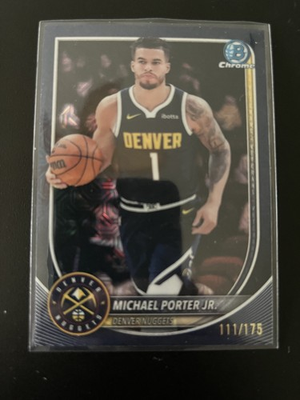 #ad 2025 26 Bowman Chrome Michael Porter Jr. #BCV 179 Navy Mojo Refractor 175 $4.99