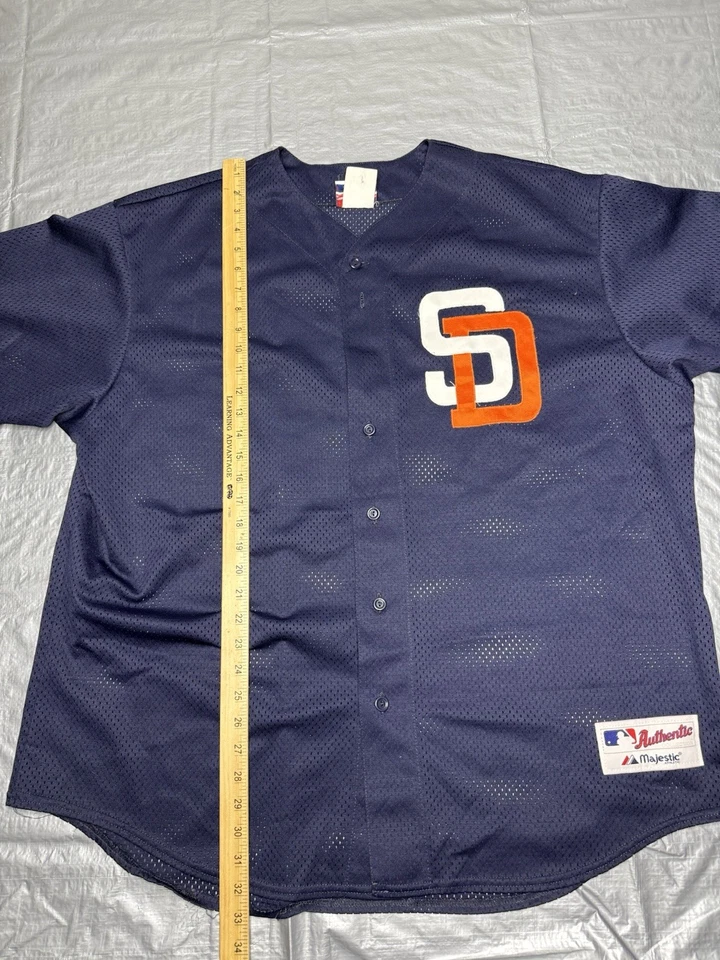 Camiseta Majestuosa Colección Diamante Auténtica de los Padres de San Diego 2XL Hecha en EE. UU. Foto 2 de 4