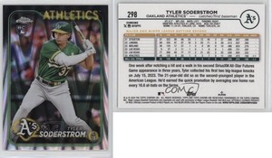 2024 Topps Chrome RayWave Refractor Tyler Soderstrom #298 Rookie RC