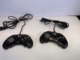 Sega Saturn with 2 Controllers Cables 1 Game  And Action Replay Plus Cart Tested