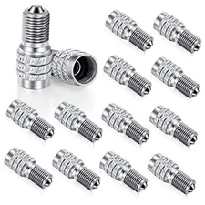 16 Pack Double Valve Stem Cap Inflate Tire Valve Flow Through Tires Cap for 