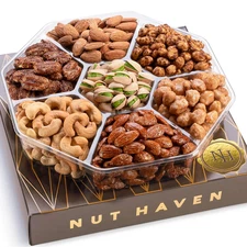 Nuts Gift Basket - Assortment of Sweet & Roasted Salted Gourmet Nuts - Assorted 
