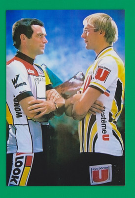 CYCLING repro PHOTO cyclist BERNARD HINAULT and LAURENT FIGNON