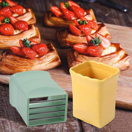 Paquete de 3 cortador de huevos de plátano fresa cortador de frutas gadget de cocina - Imagen 6 de 8
