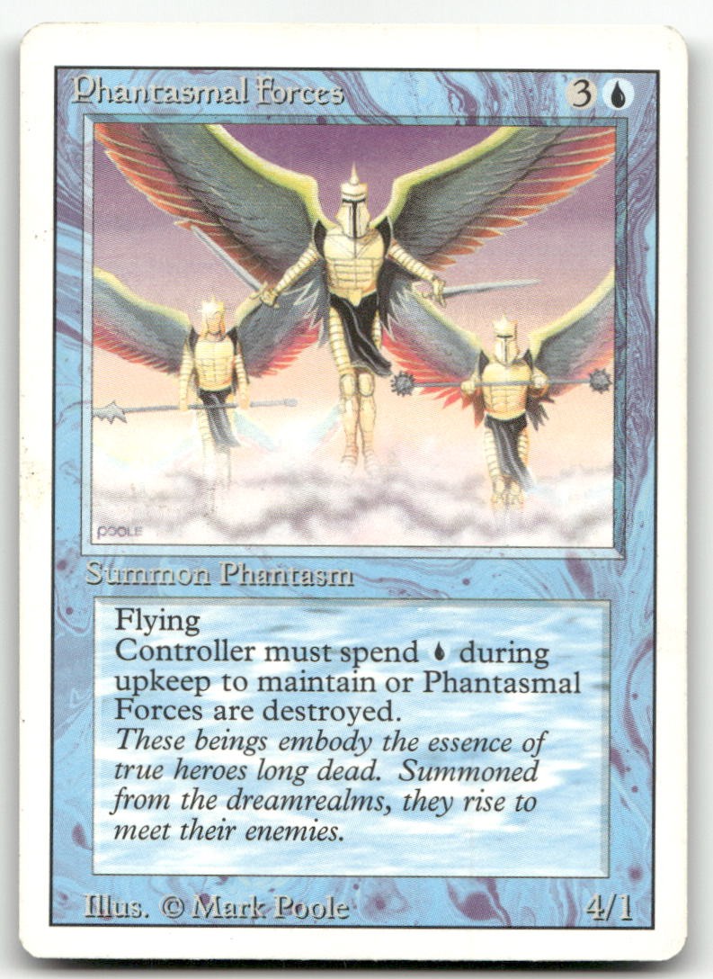 Phantasmal Forces (HP) Revised Edition 3ED Magic MTG