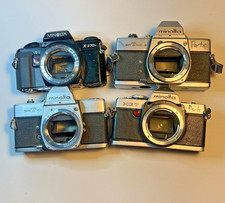 Bulk Lot 4 Minolta SLR Bodies - STRIPPED - As Pictured