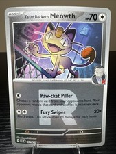 Pokémon TCG Team Rockets Meowth 161/217 Reverse Holo “R” Ascended Heroes NM