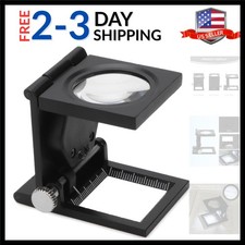 Jewelers Loupe Magnifier, Magnifying Glass with Lights, Pocket Magnifiers 10X...