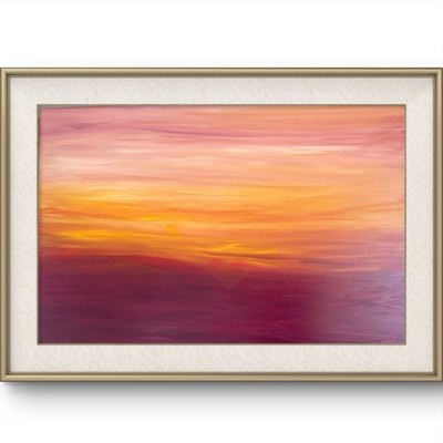 BLESSED#284 24x36 Canvas Original Oil Painting - Heart (Series 200)