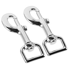 2Pcs Multipurpose Dog Leash Clips Zinc Alloy with One Hand Operation