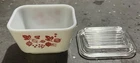 Vintage PYREX Pink Gooseberry 501-B 1-1/2 Cup Refrigerator Dish & Lid