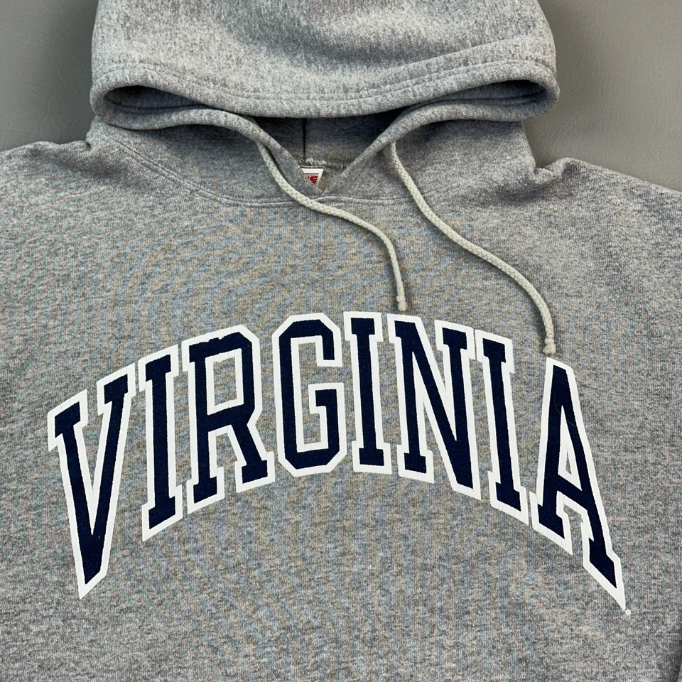 Sudadera con Capucha Virginia Cavaliers Para Hombres 2XL Gris Arco Suave Logo Deletrear UVA Y2K Foto 4 de 4