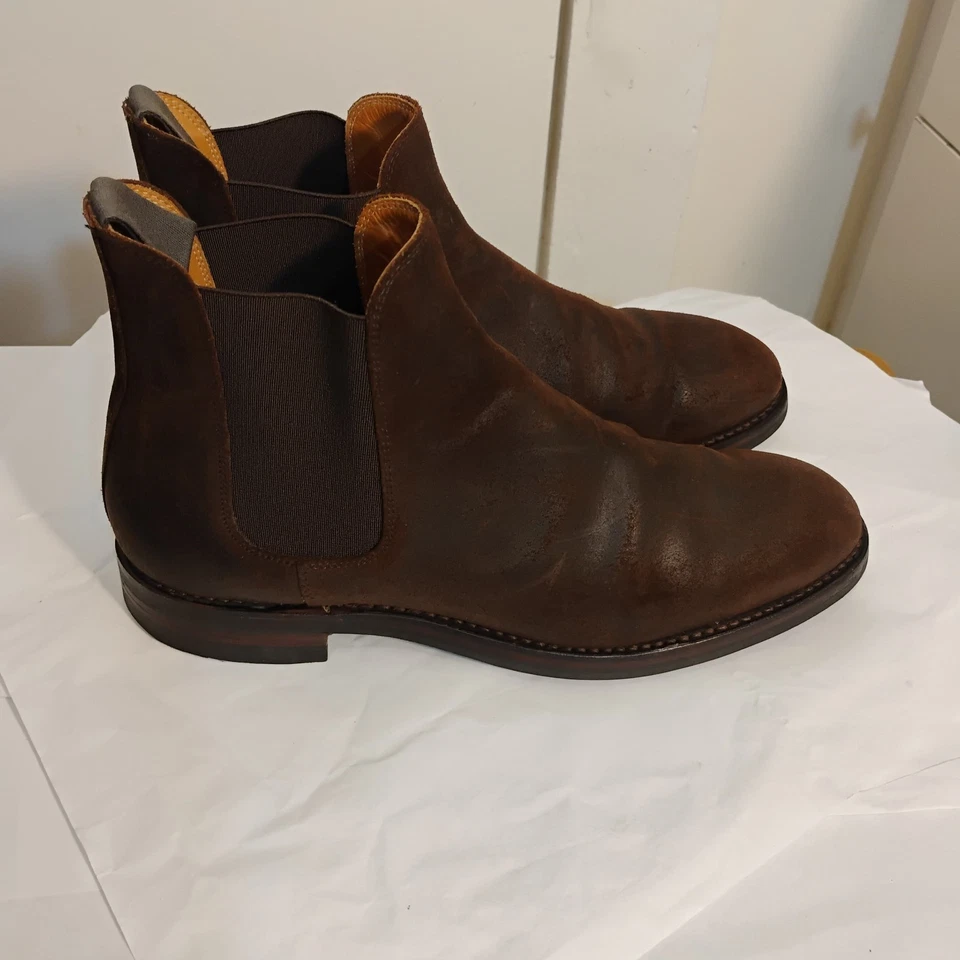 BOTA CHELSEA 5 CROCKETT & JONES Reino Unido 8 D marrón gamuza rugosa para hombre Foto 3 de 4